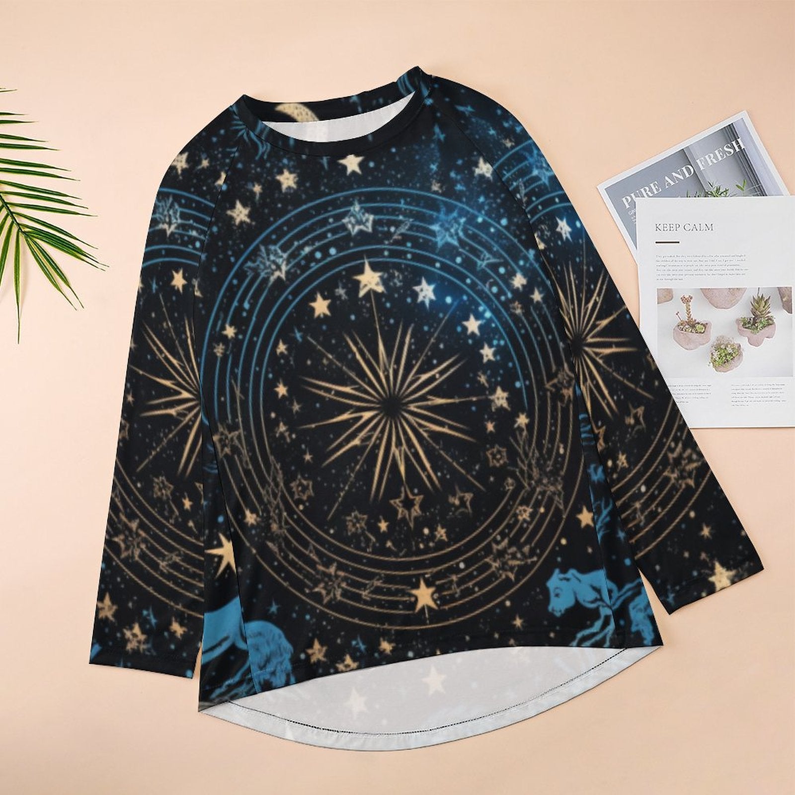 Summer T-shirt Stars Zodiac Printed  Loose Y2k Top Women