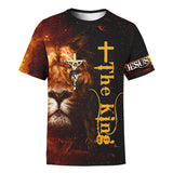 Jesus Lion The King Fire 3D All Over Printed Shirt