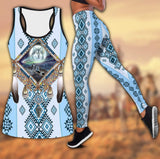 Wolves And Dream Catcher Native American Leggings + Tank Top