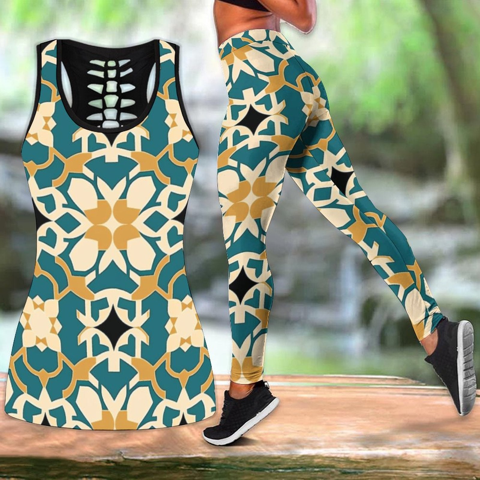 Summer Outfts Arabesque 3D All Over Printed  Yoga Outfit