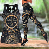 Summer Outfts Sun 3D All Over Printed  Outfit Print Sleeveless Tank Top And Leggings