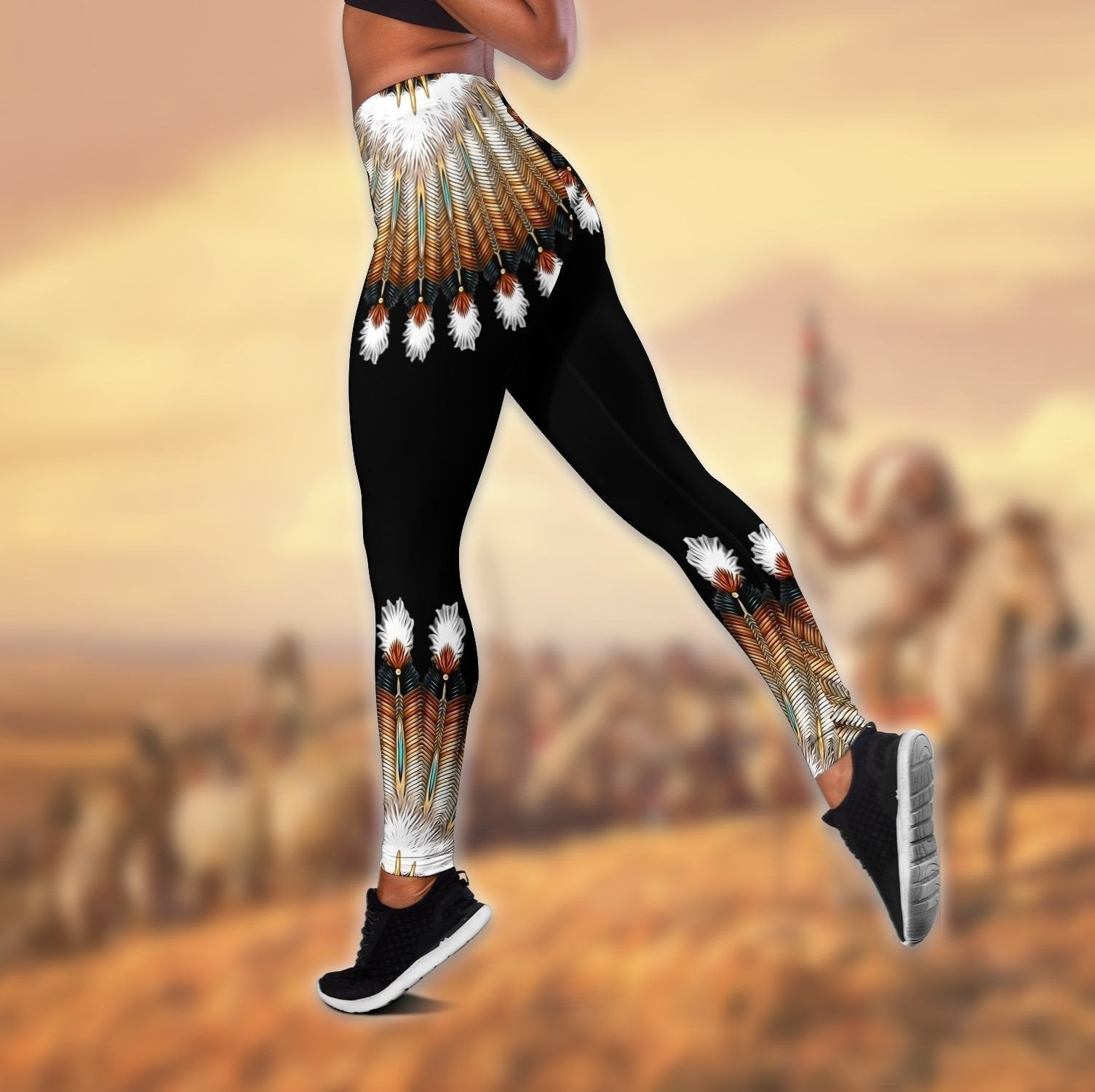 Native American Full Body Print Leggings + Tank Top