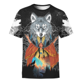 Wolf Symbol Native American Customized 3D All Overprinted Shirt