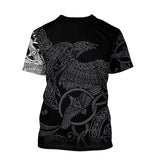 Vikings Munin Tattoo 3D All Over Printed Shirt