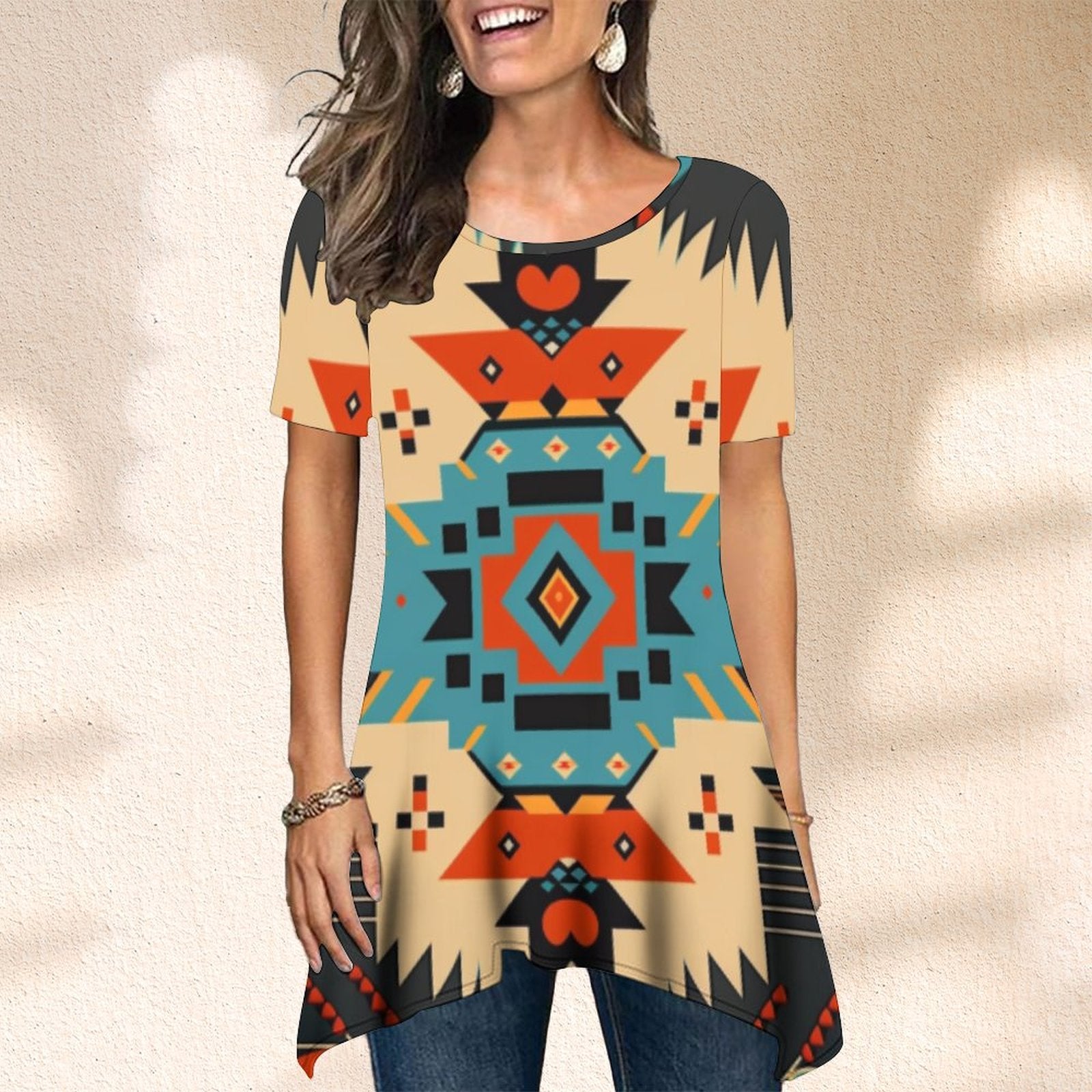 Native Aztec Tribe 3D  All Over  Printed Sexy Sleeveless Women's Best