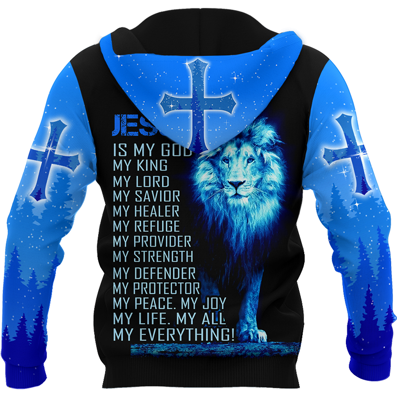 Premium Christian Jesus Lion 3D All Over Printed Unisex Hoodie