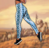 Wolf Native American 3D All Over Printed Legging + Tank Top