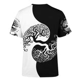 Viking Yin Yang Yggdrasil Tree of Life 3D All Over Printed Shirt