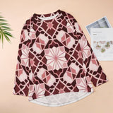 Summer T-shirt Arabesque Flower Printed  Loose Y2k T Shirt For Woman