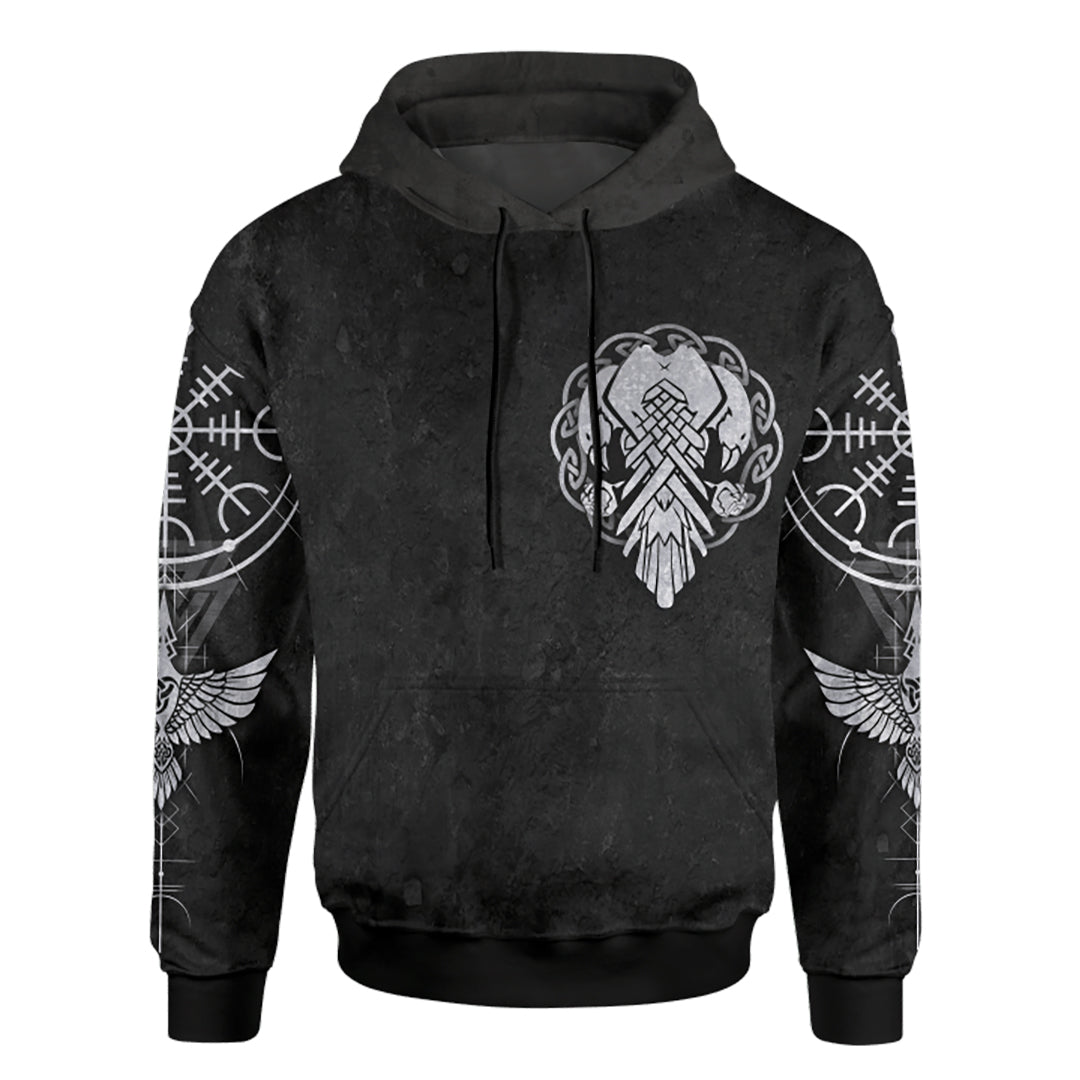 Viking Hugin and Munin of Odin God Customized 3d All Over Printed Hoodie