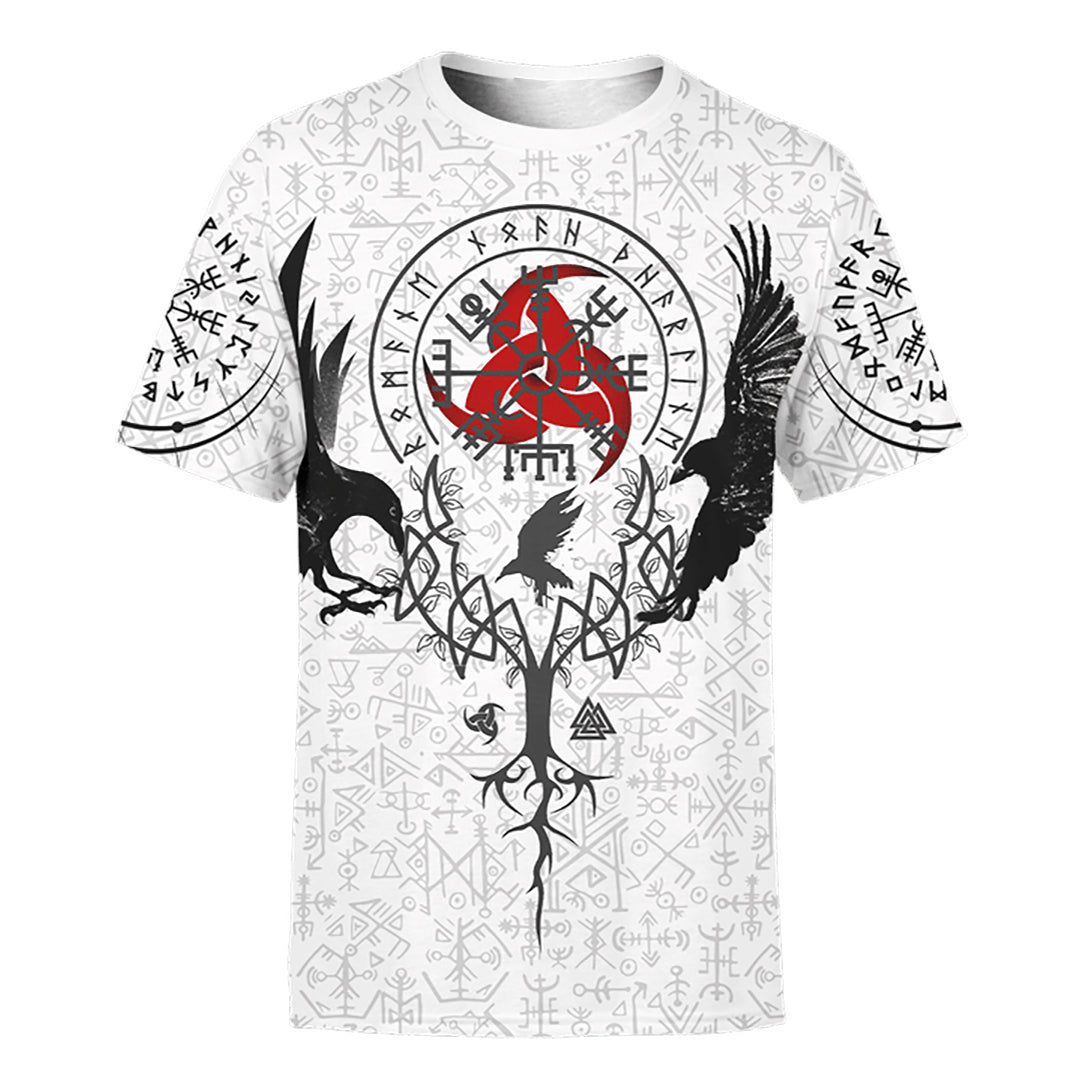 Viking Hugin and Munin Norse Mythology Customized 3d All Over Printed Shirt